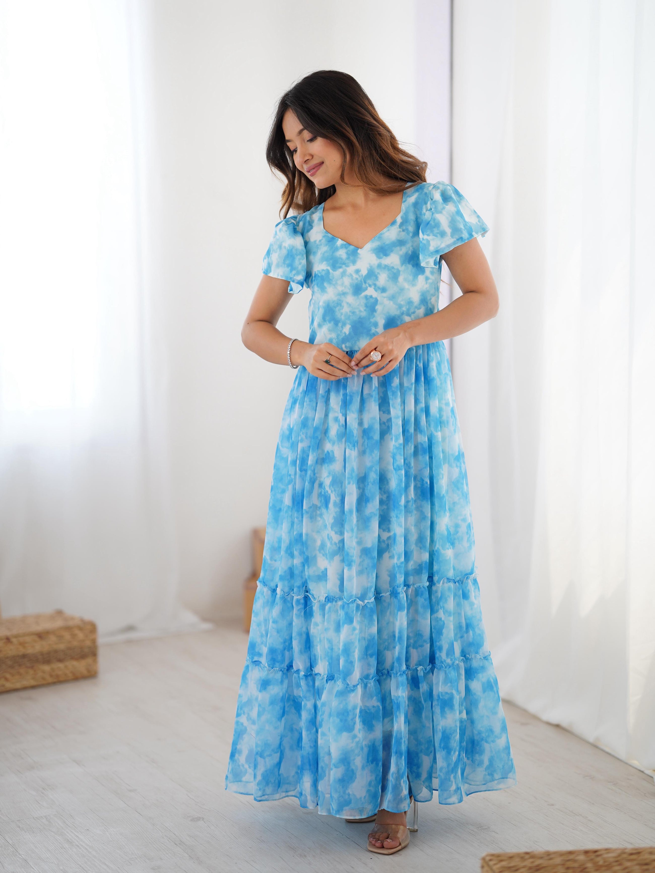 Colorful Clouds Designer Kurtis πβ¨