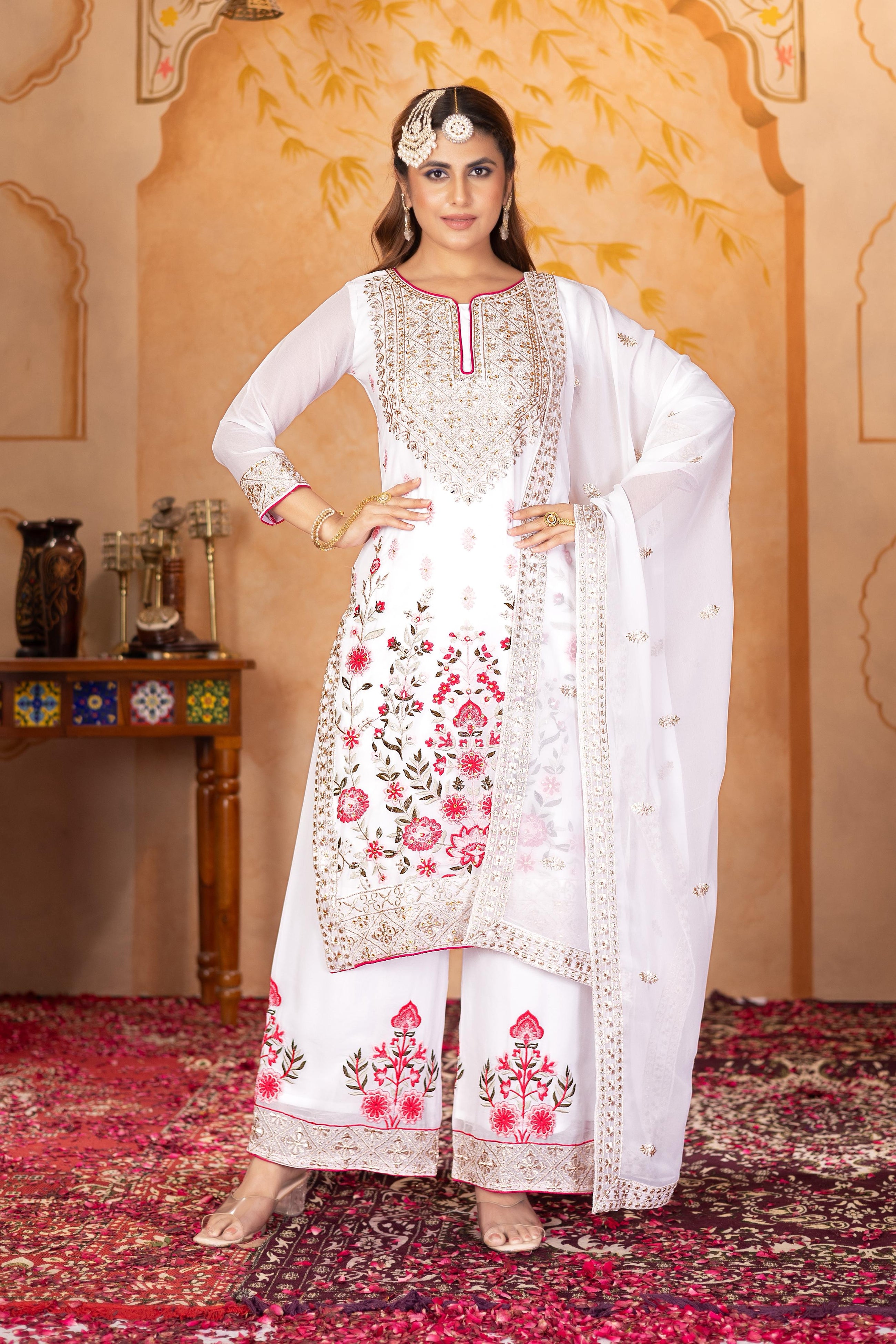 DESIGNER PARTY WEAR 3 PIS SUIT FOR WOMEN'S