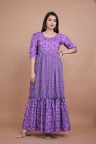 Premium Pure Muslin Designer Gown for Women – Ready to Wear | Elegant Long Flared Gown with Heavy Micro Cotton Lining