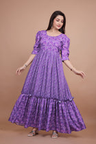 Premium Pure Muslin Designer Gown for Women – Ready to Wear | Elegant Long Flared Gown with Heavy Micro Cotton Lining