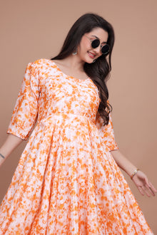 Beautiful Designer Gown With Digital Print