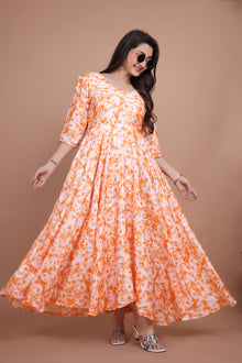 Beautiful Designer Gown With Digital Print