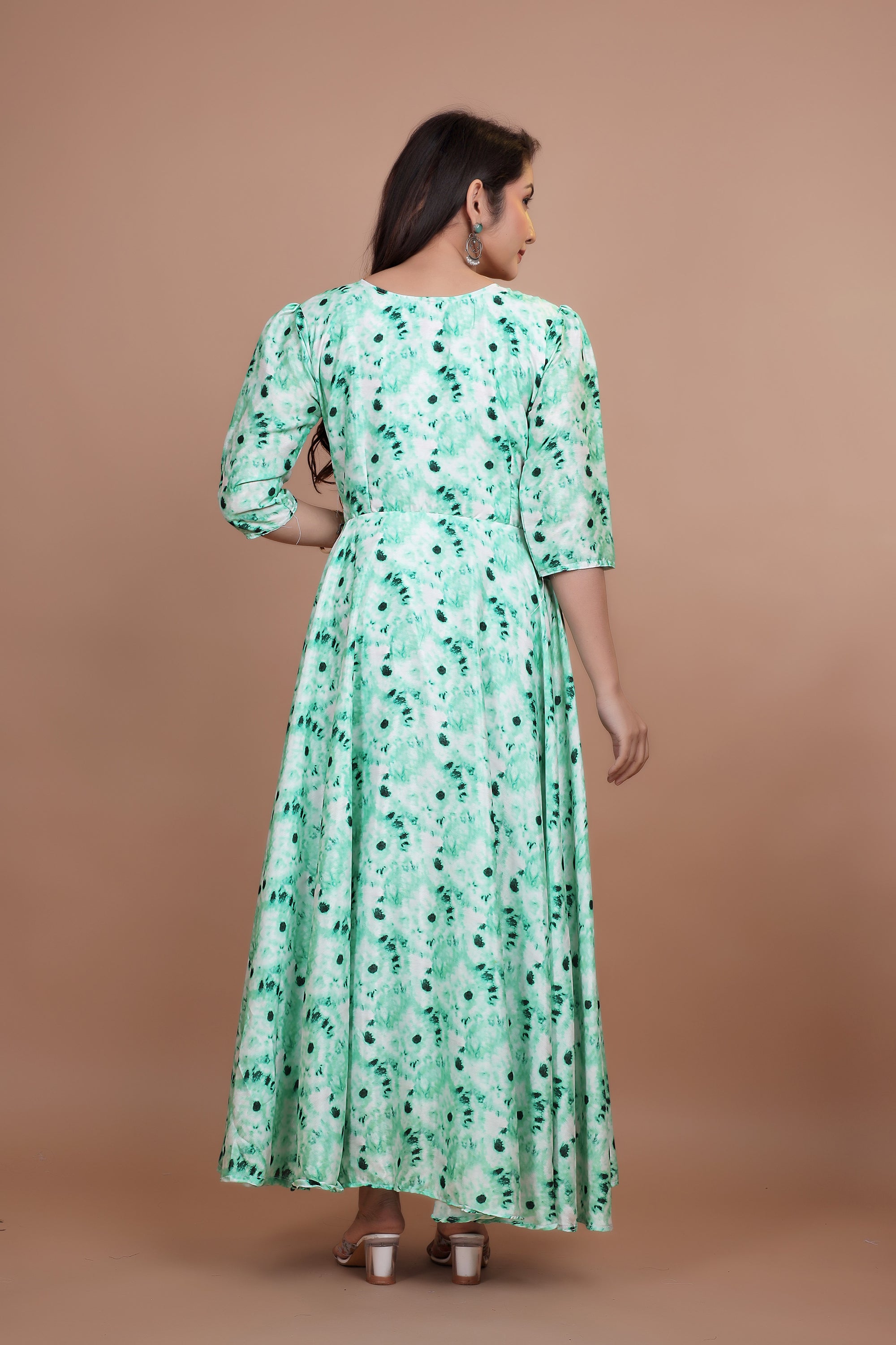 Amazing Desigener Gown With Beautiful Digital Print