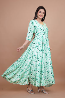 Amazing Desigener Gown With Beautiful Digital Print