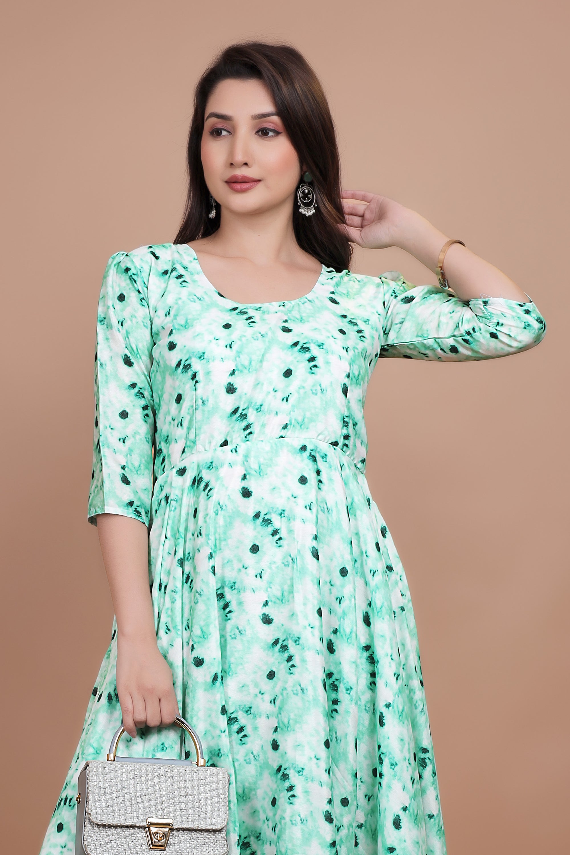 Amazing Desigener Gown With Beautiful Digital Print