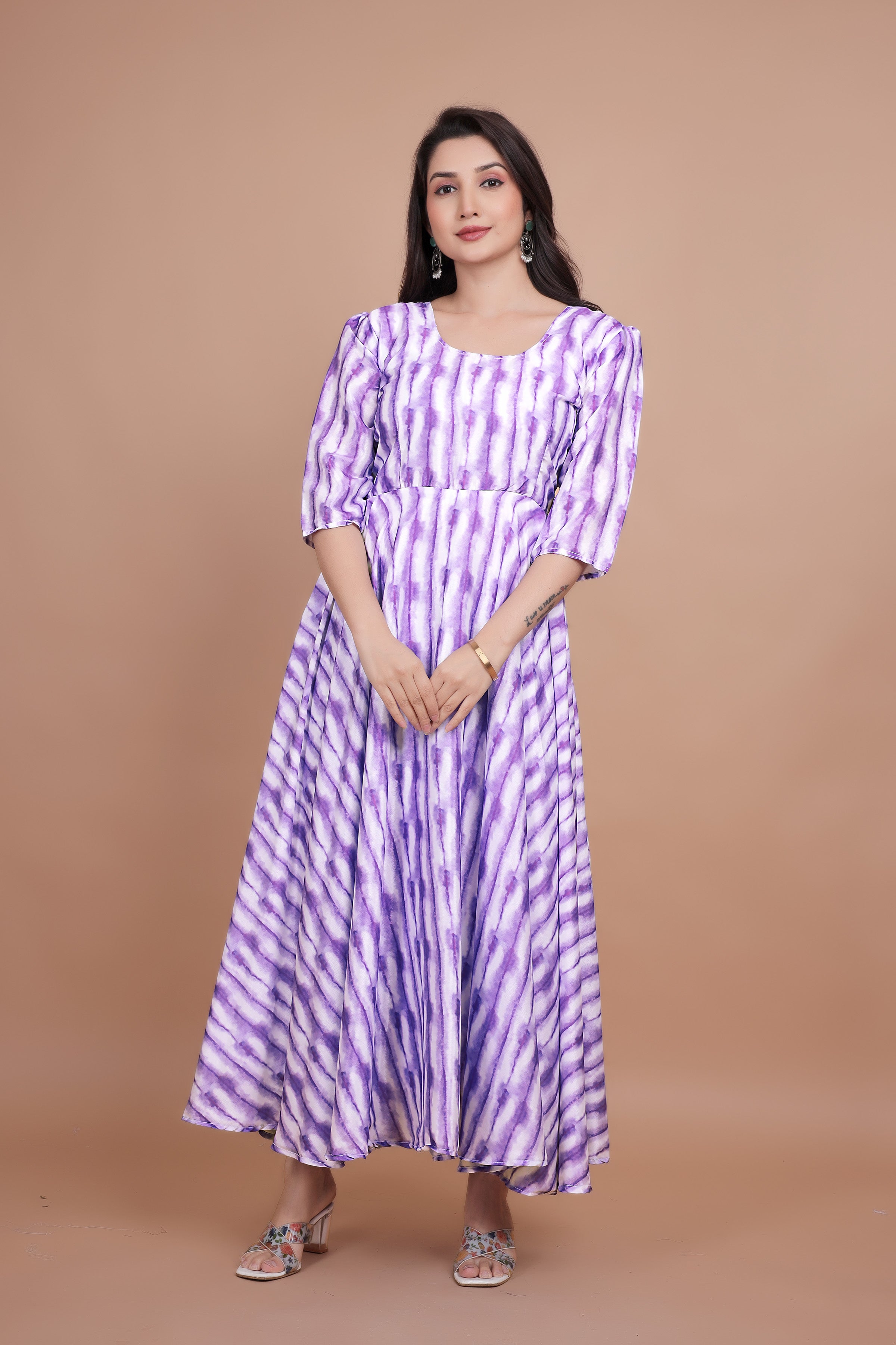 Pure Chinon Fabric Designer Gown For Women's