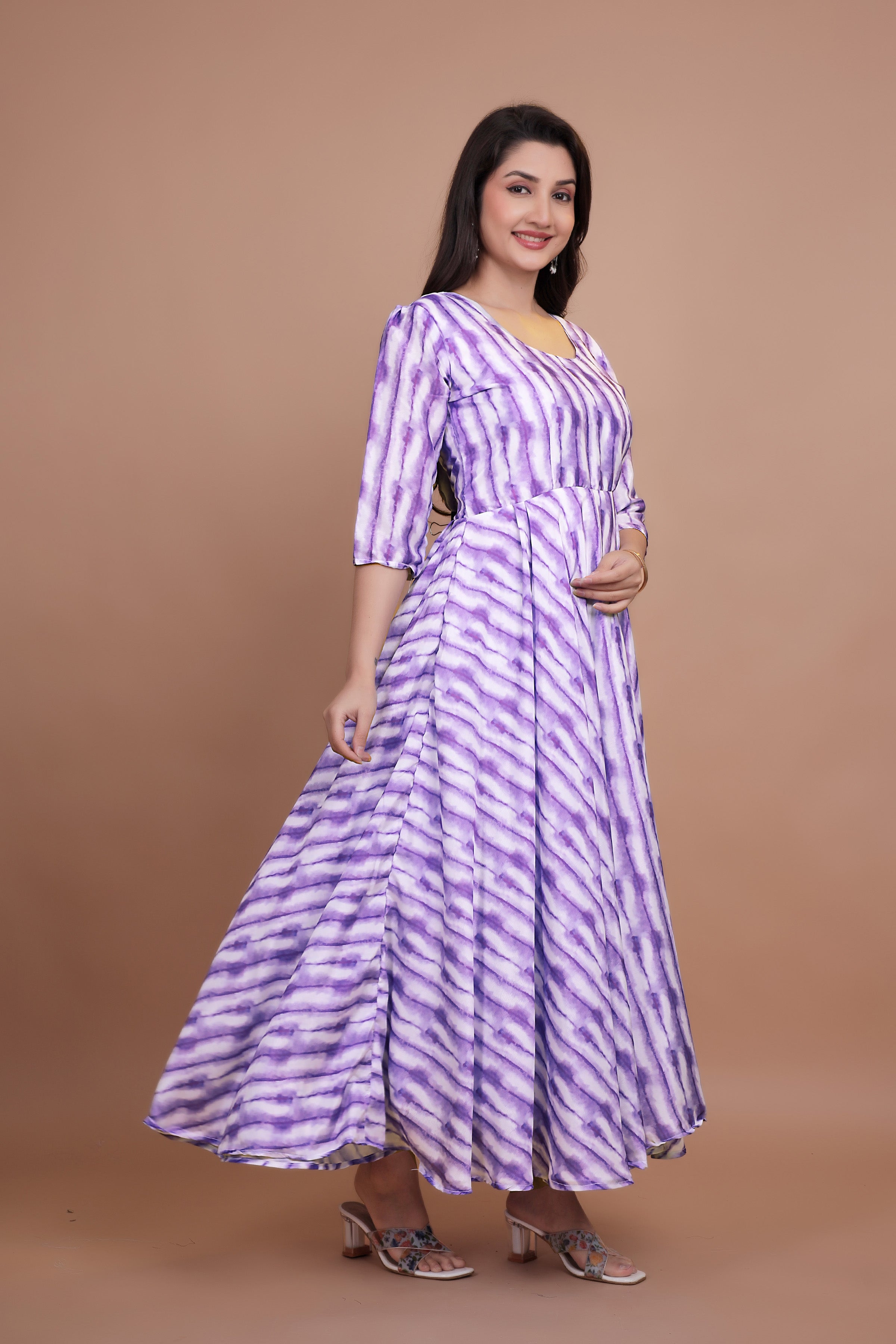 Pure Chinon Fabric Designer Gown For Women's