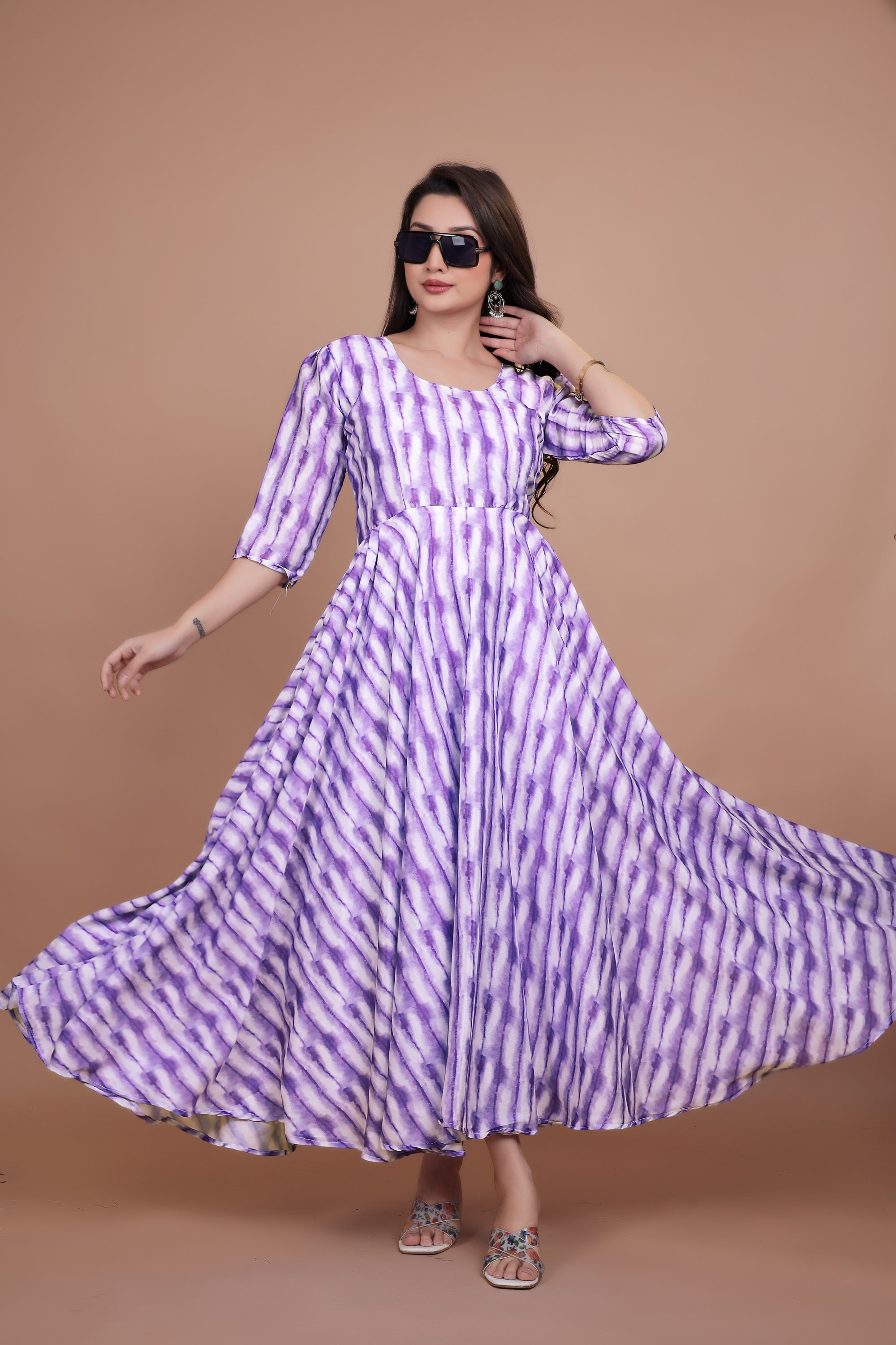 Pure Chinon Fabric Designer Gown For Women's