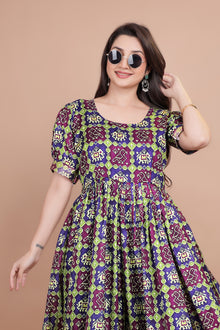 Red Pure Dolla Silk Designer Gown for Women – Zari Woven Border | 5 Meter Flair | Fully Stitched & Ready to Wear