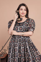 Excellent Designer Dolla Silk Gown With Azrakh Designing