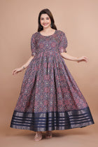 Amazing Designer Gown With Wooven Border