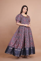 Amazing Designer Gown With Wooven Border