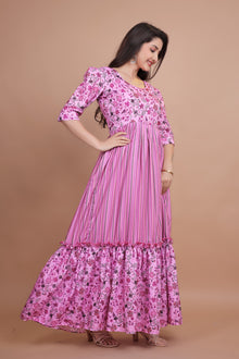 Amazing Beautiful Pure Muslin Gown For Women's