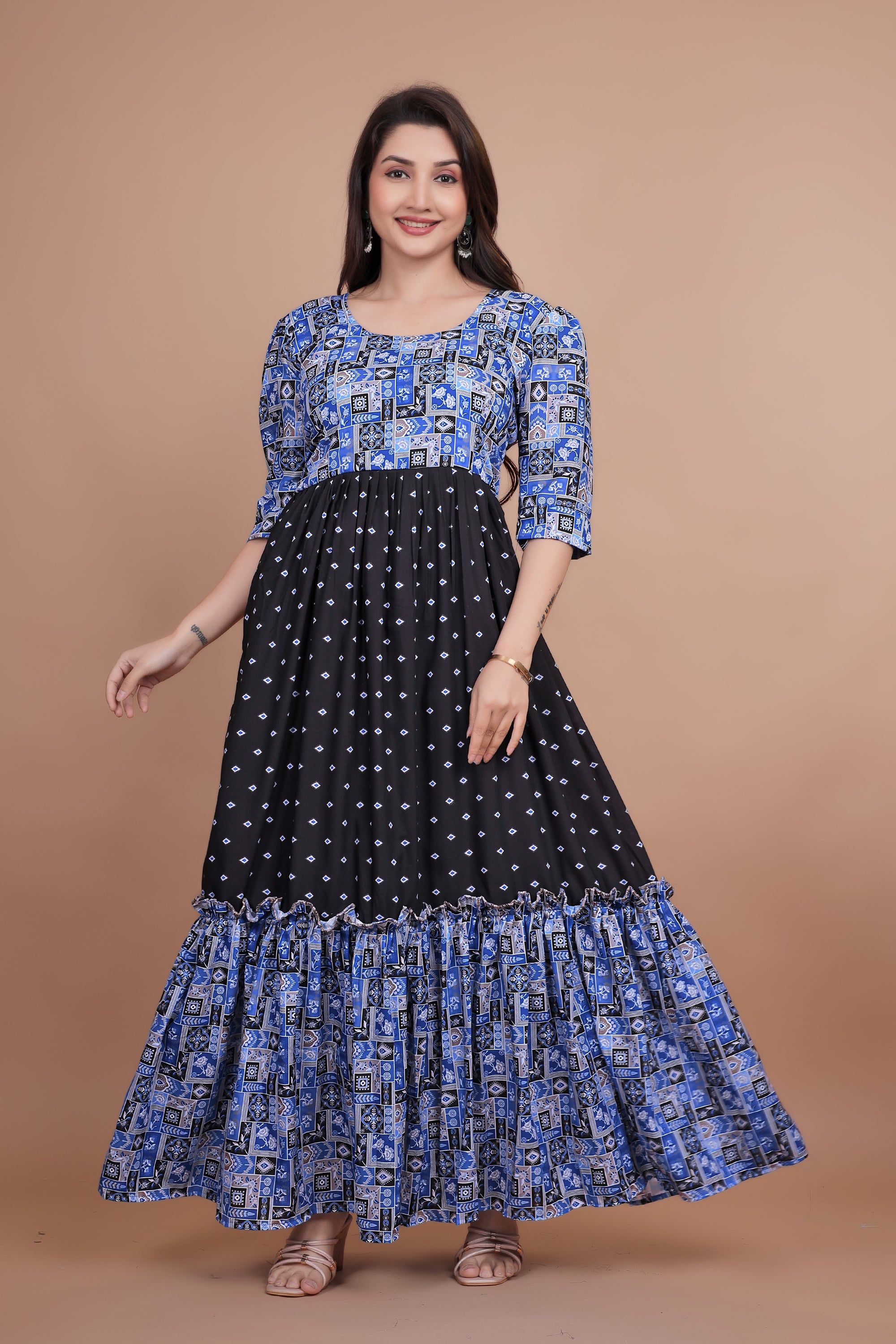 Beautiful Designer Gown With Mix & Match Designing