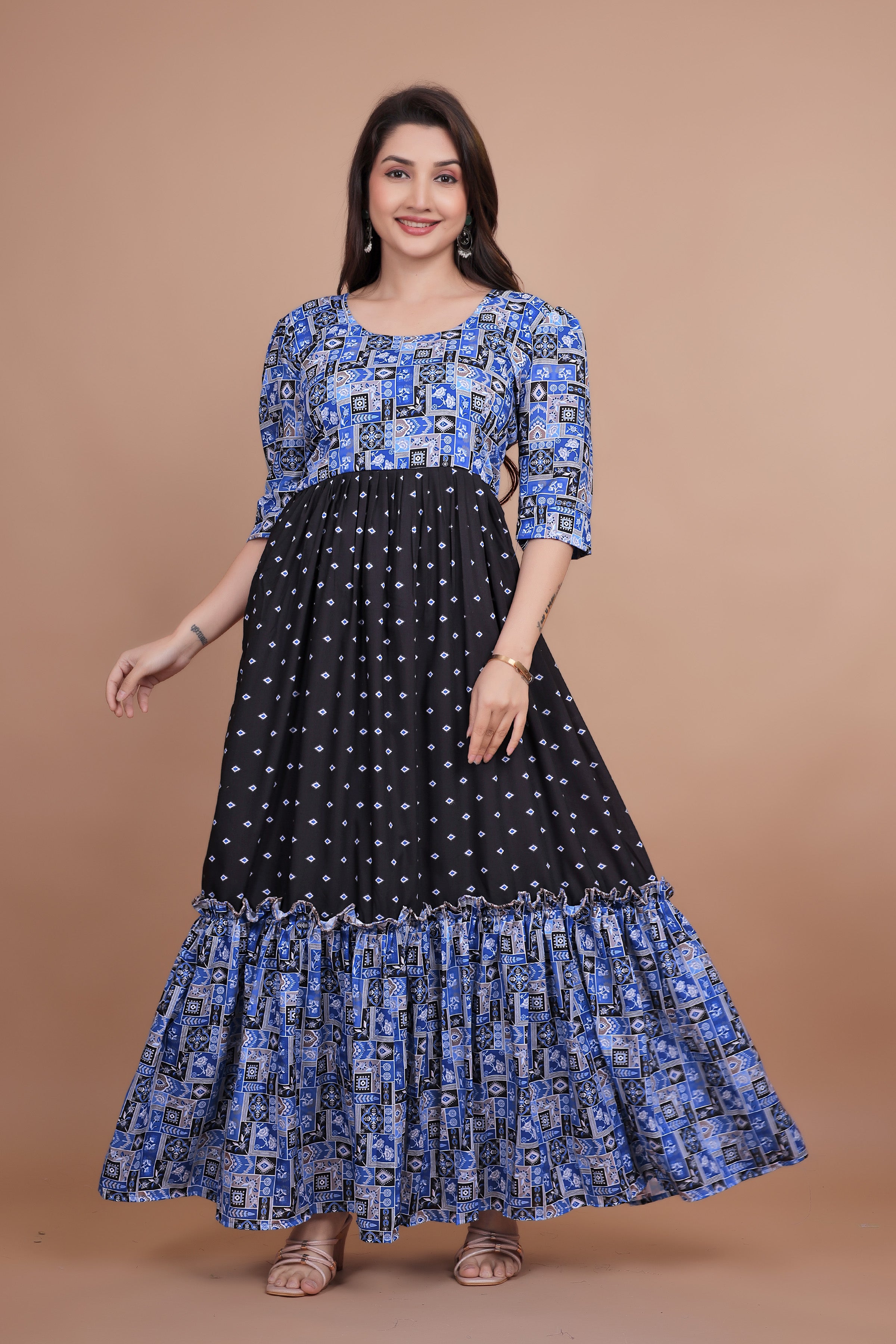 Beautiful Designer Gown With Mix & Match Designing