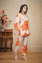 Orange Premium Pure Linen Co-ord Sets for Women – Ready to Wear 2-Piece Outfit | Stylish & Comfortable Matching Set