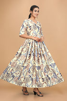 Beautiful Pure Satin Designer Gown for Women – 6 Meter Flair | Green Partywear Gown | Ready to Wear