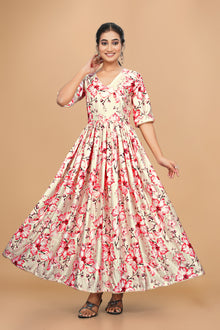 Amazing Pure Satin Designer Gown for Women – 6 Meter Flair | Green Partywear Gown | Ready to Wear