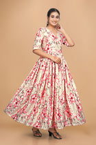 Amazing Pure Satin Designer Gown for Women – 6 Meter Flair | Green Partywear Gown | Ready to Wear