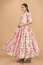 Amazing Pure Satin Designer Gown for Women – 6 Meter Flair | Green Partywear Gown | Ready to Wear