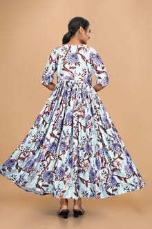 Elegant Pure Satin Designer Gown for Women – 6 Meter Flair | Green Partywear Gown | Ready to Wear