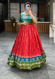 Soft Silk Bandhani Print Gowns with Foil Print 👜