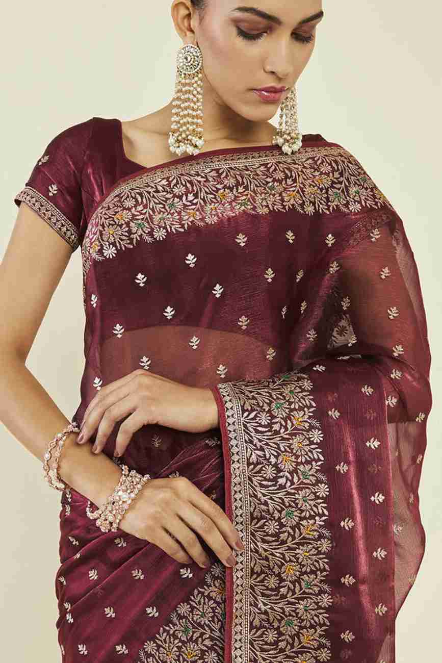 Soft Burberry Silk Saree💯