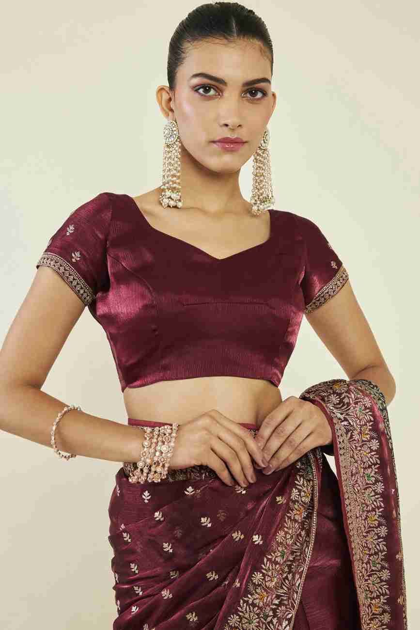 Soft Burberry Silk Saree💯