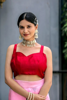 Pure Peach Orgenza Saree🍃