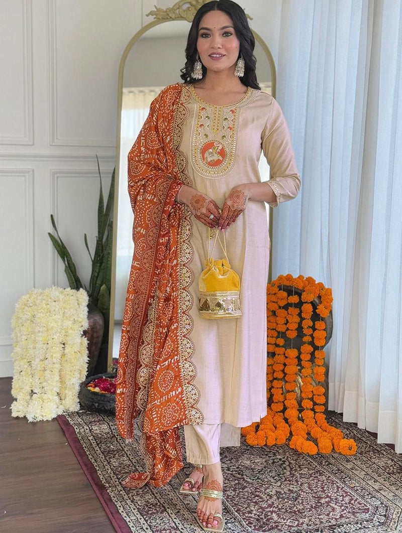 Presenting New Roman Fabric Beautiful Suit Set