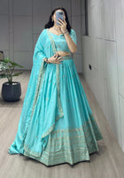 Sky Embroidered Lehenga ✨👜
