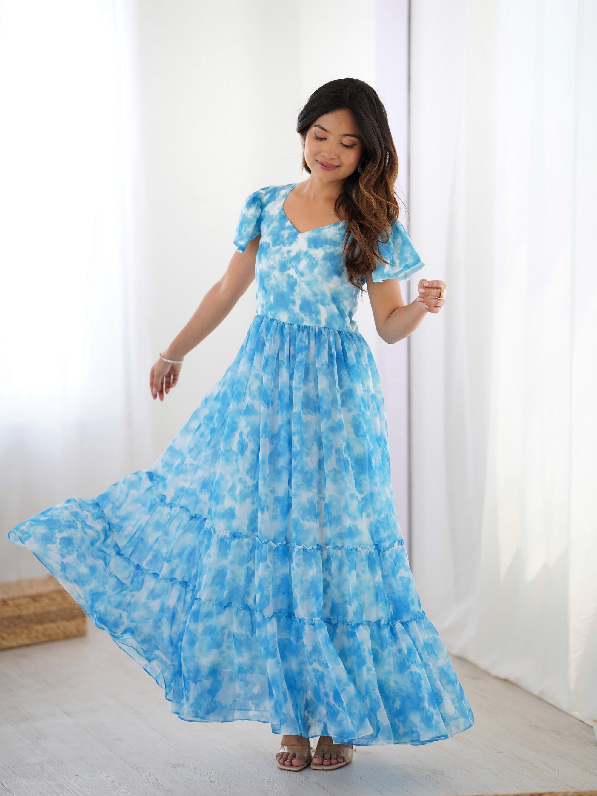 Colorful Clouds Designer Kurtis 👜✨