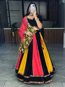 Traditional Chaniya Choli With Beautiful Butterfly Mono Net & Satin Silk