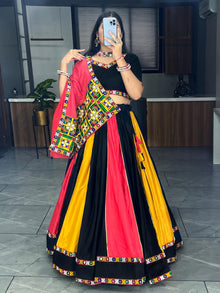 Traditional Chaniya Choli With Beautiful Butterfly Mono Net & Satin Silk