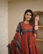 Maroon Anarkali kurta set🍁