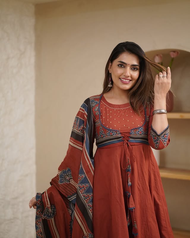 Maroon Anarkali kurta set🍁