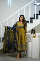 Musterd Anarkali kurta set🍁