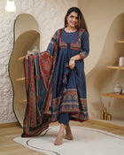 Navy Blue Anarkali kurta set🍁
