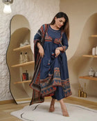 Navy Blue Anarkali kurta set🍁