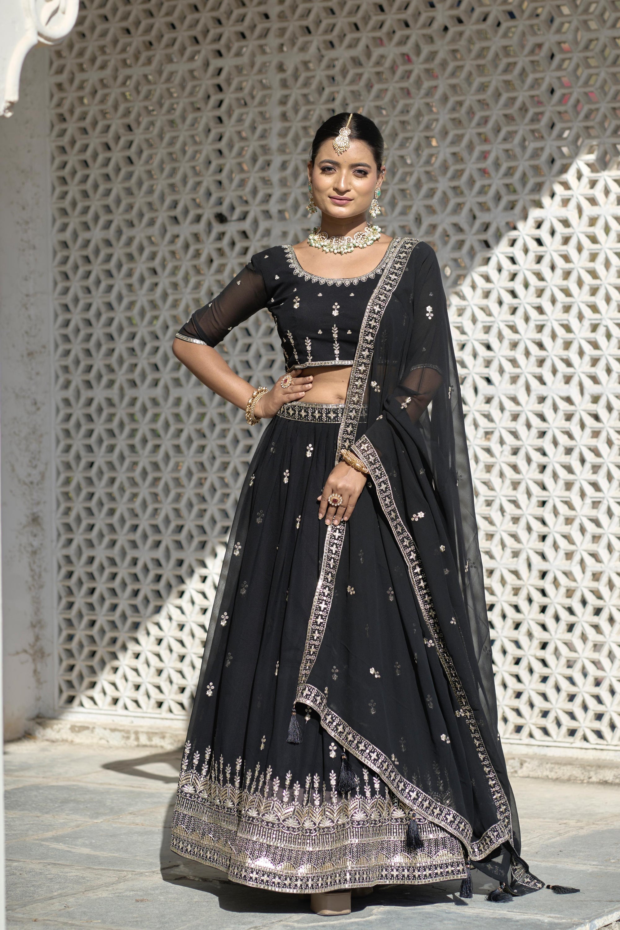 Designer Gorgette Embroidery Sets 👜✨