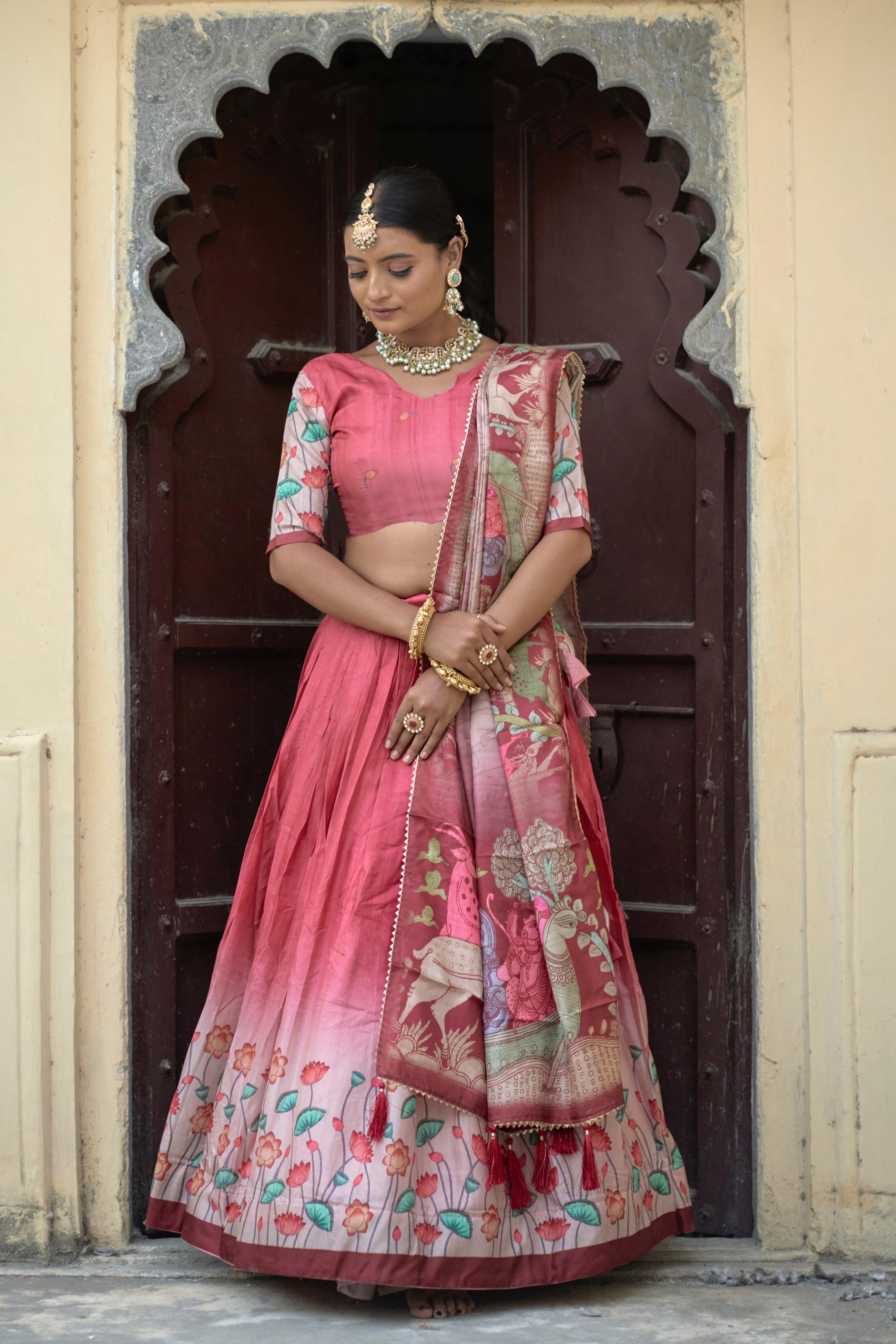 Designer Kalamkari Lehenga Sets With Artistic Flair For Every Ocassion