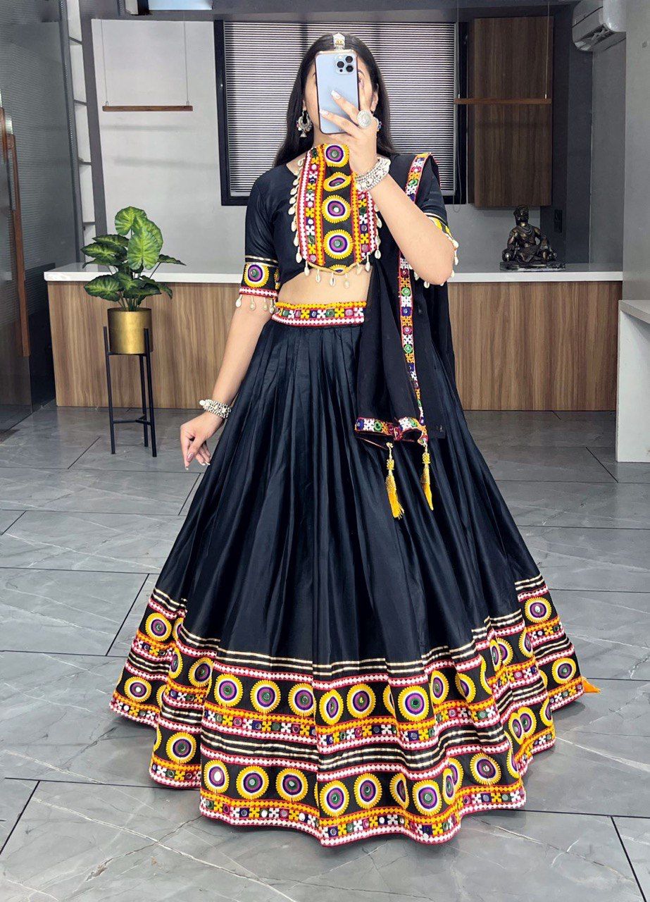 Traditional Gamthi Design Ethnic Women Lehenga Sets