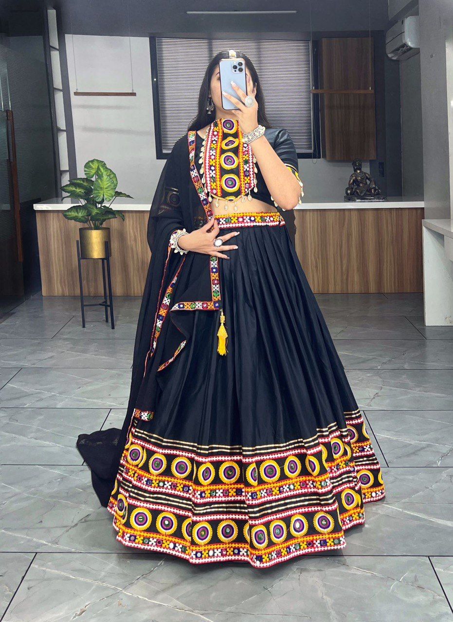 Traditional Gamthi Design Ethnic Women Lehenga Sets