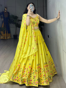 Designer Yellow Embroidery Lehenga With tradition and modernity