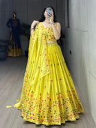 Designer Yellow Embroidery Lehenga With tradition and modernity