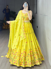 Designer Yellow Embroidery Lehenga With tradition and modernity