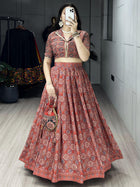 Azarkh Prints Ethnic Silk Cordsets With All Over Azarakh Prints