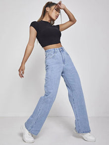 COMFORT WIDE-LEG JEANS FOR WOMENS