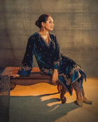 HEAVY VELVET TOP WITH BEAUTIFUL EMBROIDERED &  HEAVY VELVET PLAZZO