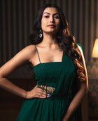 Georgette saree with cutdana detailing a blend of ease and elegance